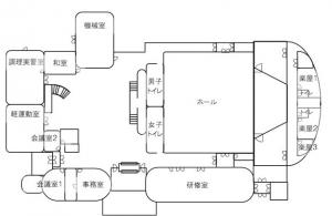 オークホール1階案内図の画像