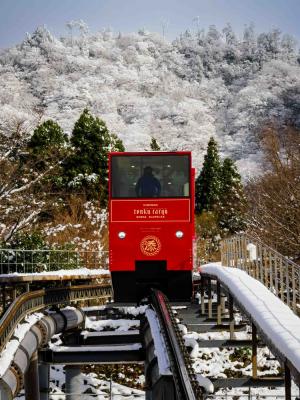 燃えるスロープカー、の写真