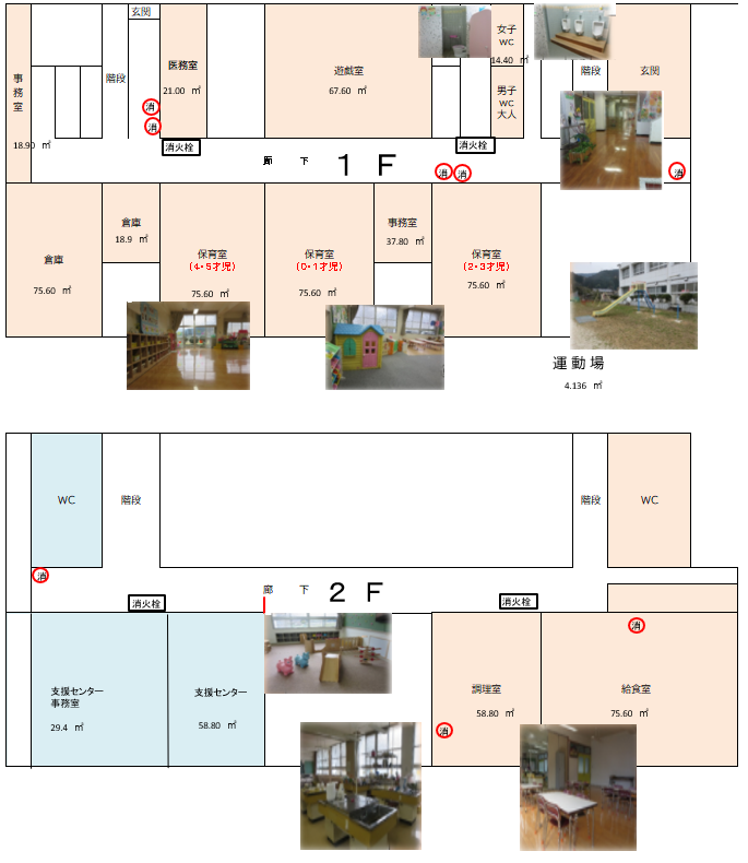 くるみ保育園　平面の画像